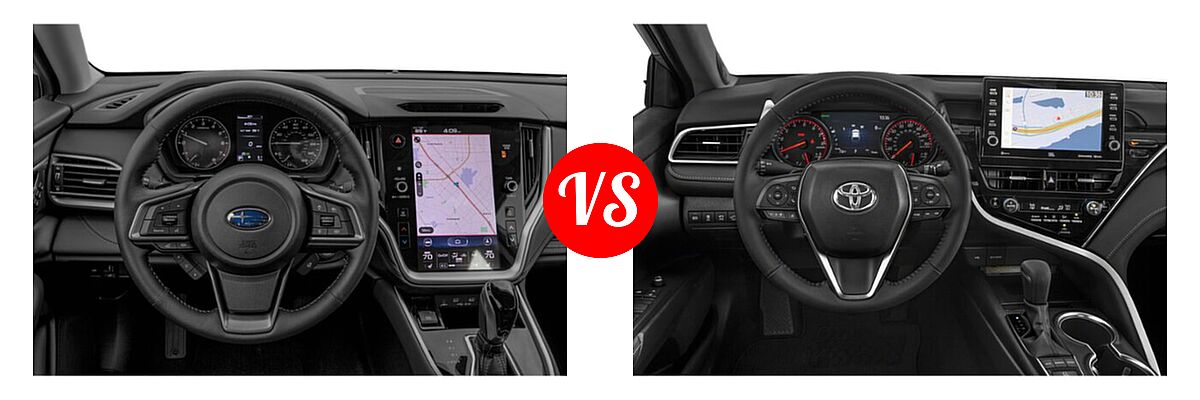 2021 Subaru Legacy Sedan Limited vs. 2021 Toyota Camry Sedan XSE / XSE V6 - Dashboard Comparison