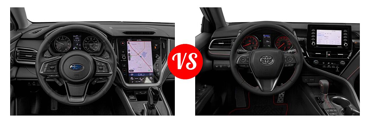 2021 Subaru Legacy Sedan Limited vs. 2021 Toyota Camry Sedan TRD V6 - Dashboard Comparison