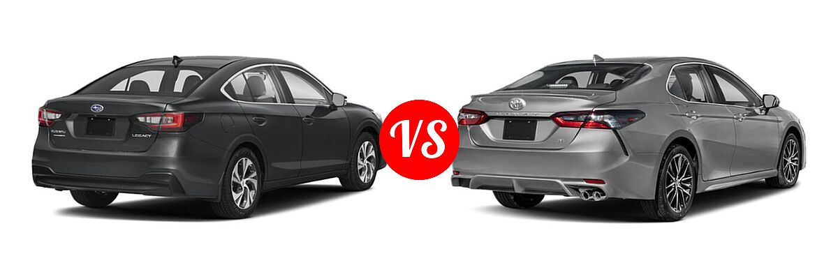 2021 Subaru Legacy Sedan Premium vs. 2021 Toyota Camry Sedan SE - Rear Right Comparison