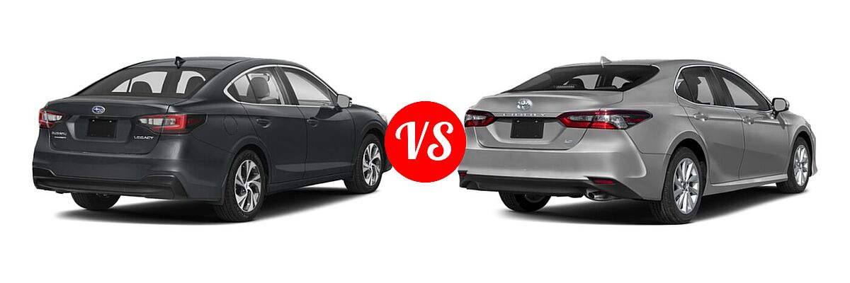 2021 Subaru Legacy Sedan Premium vs. 2021 Toyota Camry Sedan LE - Rear Right Comparison