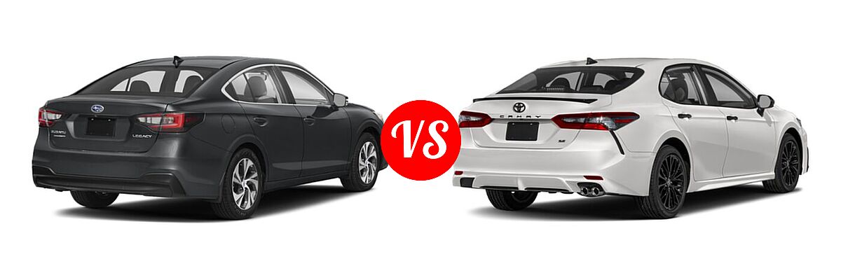 2021 Subaru Legacy Sedan Premium vs. 2021 Toyota Camry Sedan SE Nightshade - Rear Right Comparison