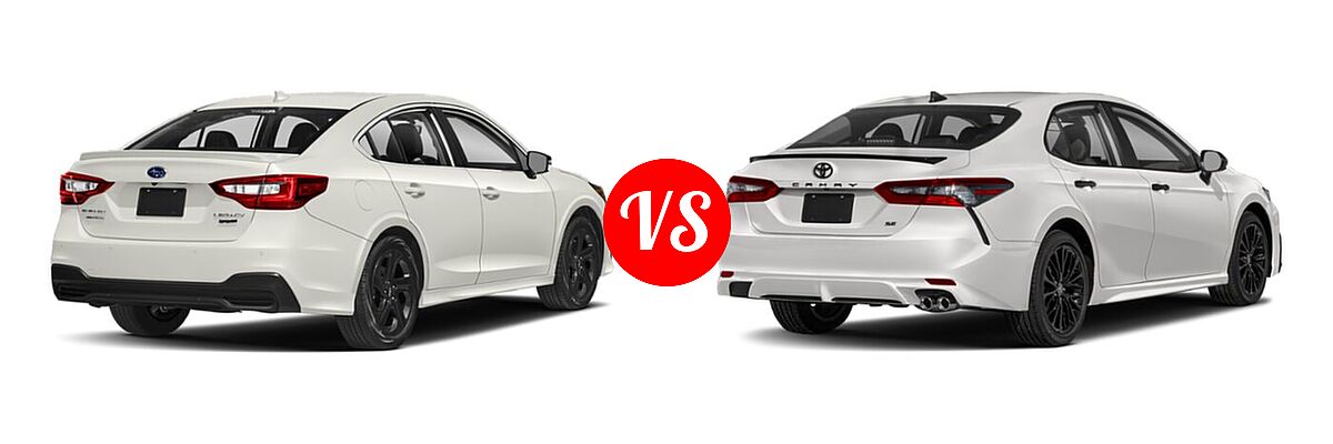 2021 Subaru Legacy Sedan Sport vs. 2021 Toyota Camry Sedan SE Nightshade - Rear Right Comparison