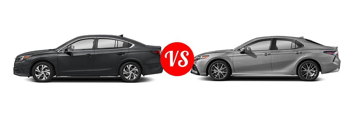 2021 Subaru Legacy Sedan Premium vs. 2021 Toyota Camry Sedan SE - Side Comparison