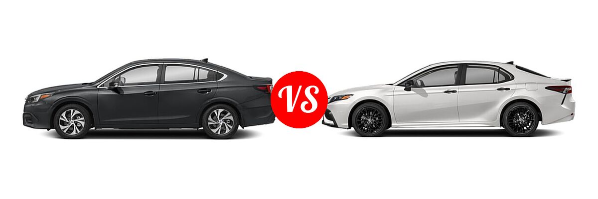 2021 Subaru Legacy Sedan Premium vs. 2021 Toyota Camry Sedan SE Nightshade - Side Comparison
