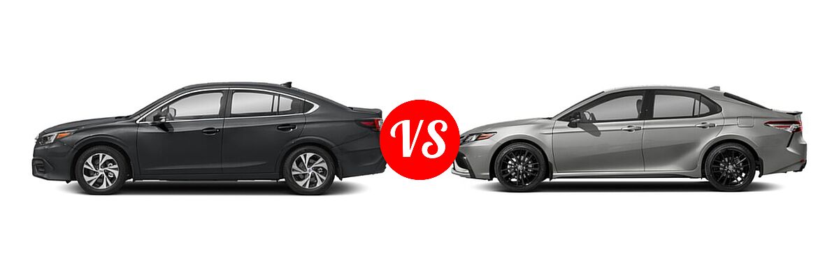 2021 Subaru Legacy Sedan Premium vs. 2021 Toyota Camry Sedan XSE / XSE V6 - Side Comparison