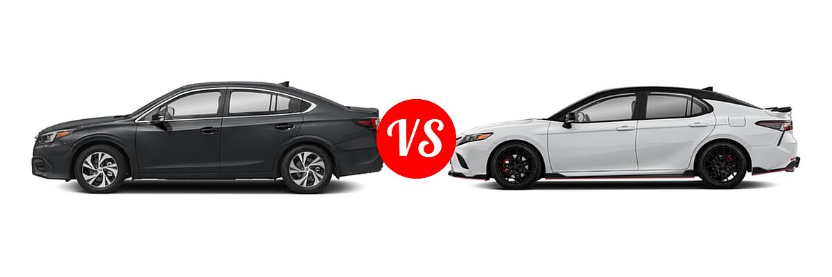 2021 Subaru Legacy Sedan Premium vs. 2021 Toyota Camry Sedan TRD V6 - Side Comparison