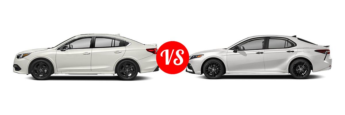 2021 Subaru Legacy Sedan Sport vs. 2021 Toyota Camry Sedan SE Nightshade - Side Comparison
