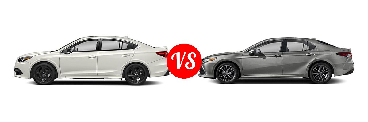 2021 Subaru Legacy Sedan Sport vs. 2021 Toyota Camry Sedan XLE / XLE V6 - Side Comparison