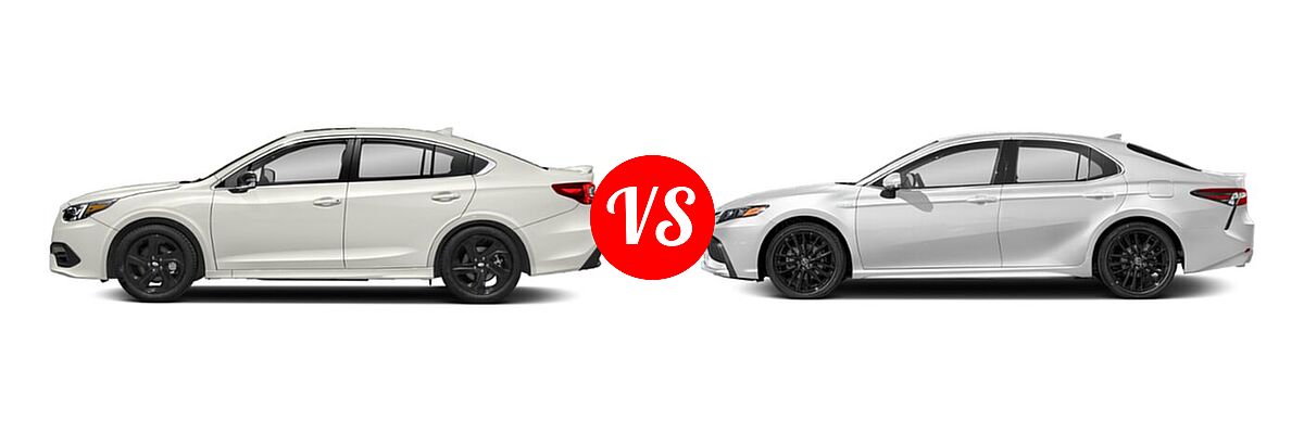 2021 Subaru Legacy Sedan Sport vs. 2021 Toyota Camry Hybrid Sedan Hybrid Hybrid XSE - Side Comparison