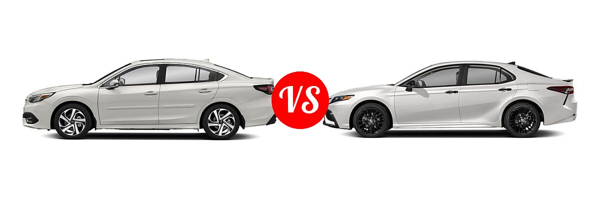 2021 Subaru Legacy Sedan Limited vs. 2021 Toyota Camry Sedan SE Nightshade - Side Comparison