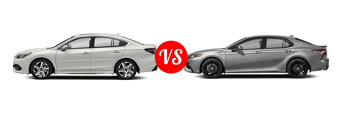 2021 Subaru Legacy Sedan Limited vs. 2021 Toyota Camry Sedan XSE / XSE V6 - Side Comparison