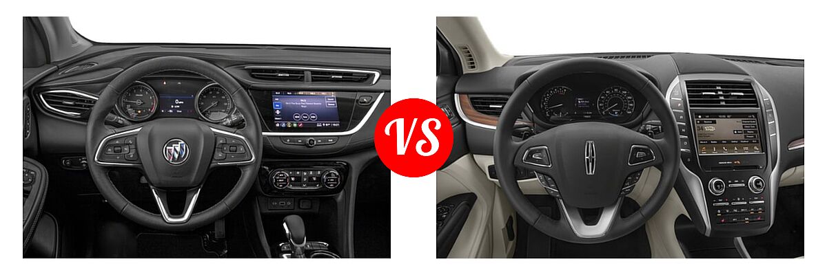 2021 Buick Encore GX SUV Essence vs. 2019 Lincoln MKC SUV Black Label / FWD / Reserve / Select / Standard - Dashboard Comparison