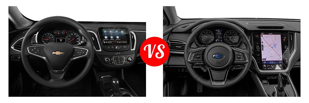 2021 Chevrolet Malibu Sedan LT vs. 2021 Subaru Legacy Sedan Limited - Dashboard Comparison