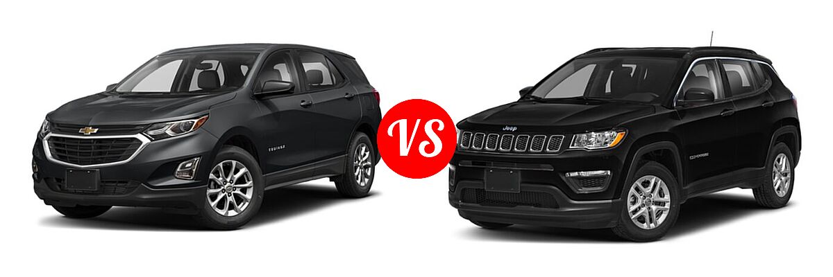 2021 Chevrolet Equinox SUV L / LS vs. 2021 Jeep Compass SUV 80th Anniversary / Altitude / Latitude / Limited / Sport - Front Left Comparison
