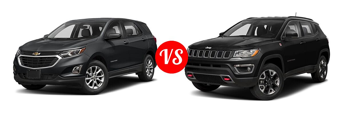 2021 Chevrolet Equinox SUV L / LS vs. 2021 Jeep Compass SUV Trailhawk - Front Left Comparison