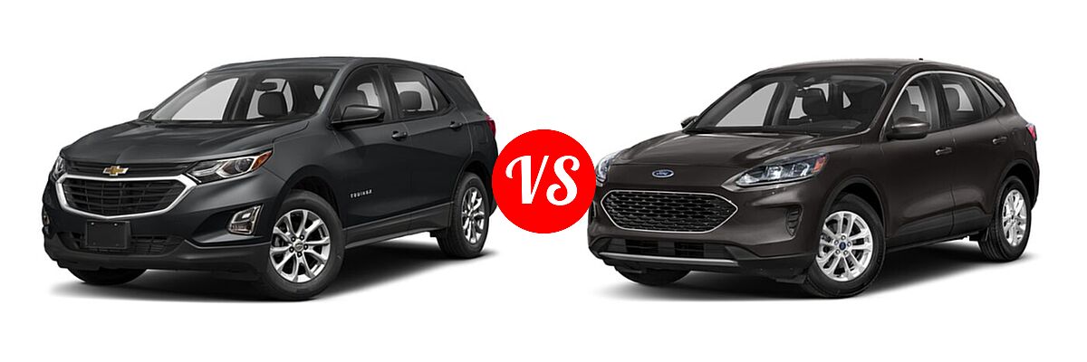 2021 Chevrolet Equinox SUV L / LS vs. 2021 Ford Escape SUV S / SE - Front Left Comparison
