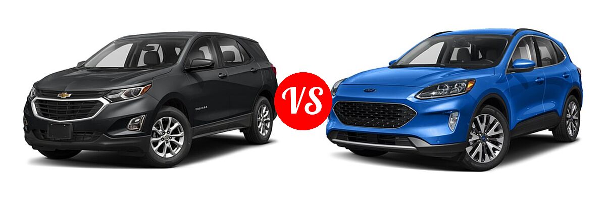 2021 Chevrolet Equinox SUV L / LS vs. 2021 Ford Escape SUV Titanium - Front Left Comparison