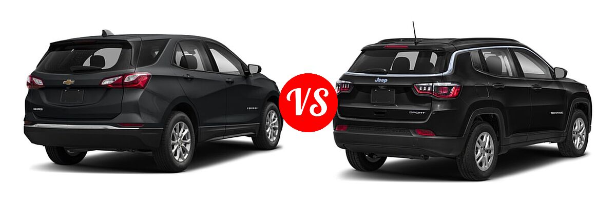 2021 Chevrolet Equinox SUV L / LS vs. 2021 Jeep Compass SUV Freedom - Rear Right Comparison