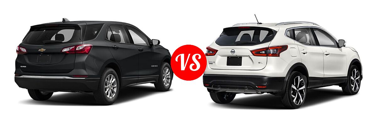 2021 Chevrolet Equinox SUV L / LS vs. 2021 Nissan Rogue Sport SUV SL - Rear Right Comparison