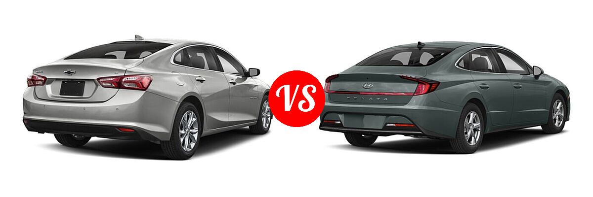 2021 Chevrolet Malibu Sedan LT vs. 2021 Hyundai Sonata Sedan SE - Rear Right Comparison