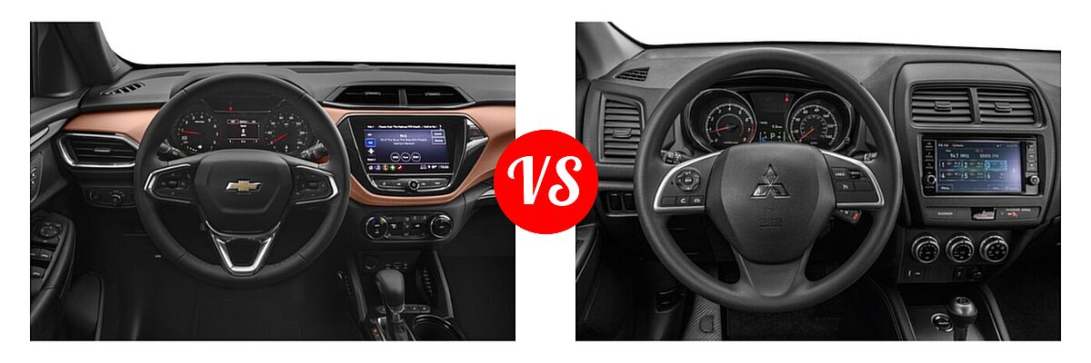 2021 Chevrolet Trailblazer SUV ACTIV vs. 2021 Mitsubishi Outlander Sport SUV ES / LE - Dashboard Comparison