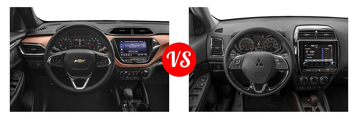 2021 Chevrolet Trailblazer SUV ACTIV vs. 2021 Mitsubishi Outlander Sport SUV BE - Dashboard Comparison