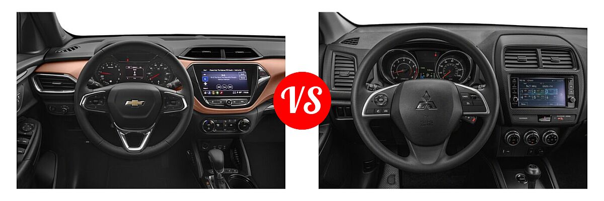 2021 Chevrolet Trailblazer SUV ACTIV vs. 2021 Mitsubishi Outlander Sport SUV S - Dashboard Comparison