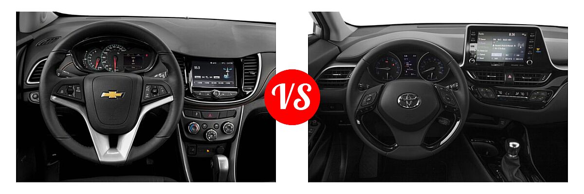 2021 Chevrolet Trax SUV LT vs. 2021 Toyota C-HR SUV Limited - Dashboard Comparison
