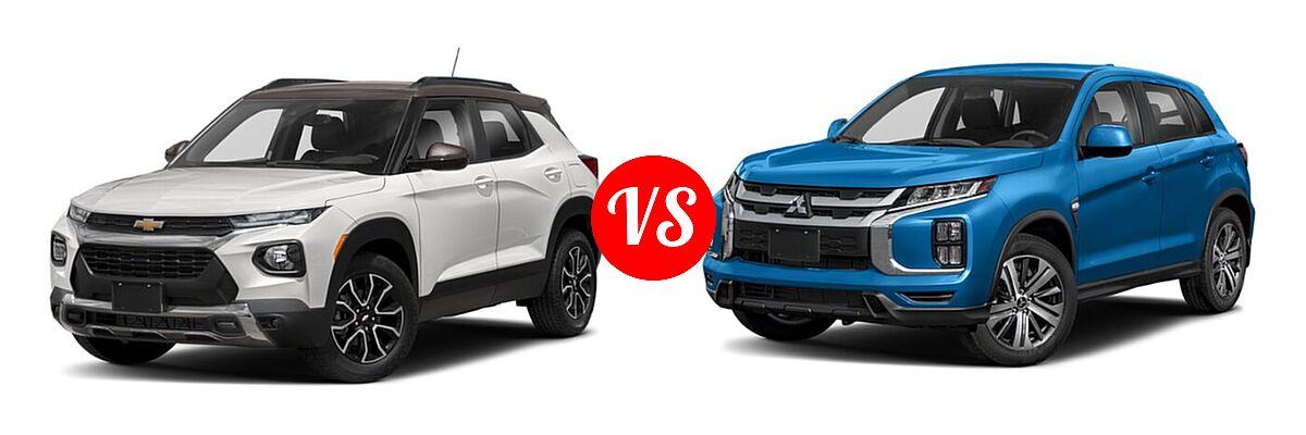 2021 Chevrolet Trailblazer SUV ACTIV vs. 2021 Mitsubishi Outlander Sport SUV ES / LE - Front Left Comparison