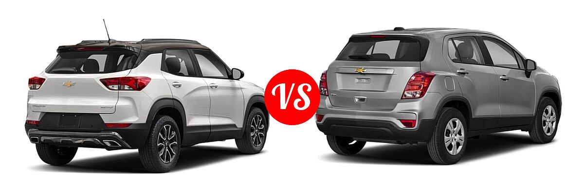 2021 Chevrolet Trailblazer SUV ACTIV vs. 2021 Chevrolet Trax SUV LS - Rear Right Comparison
