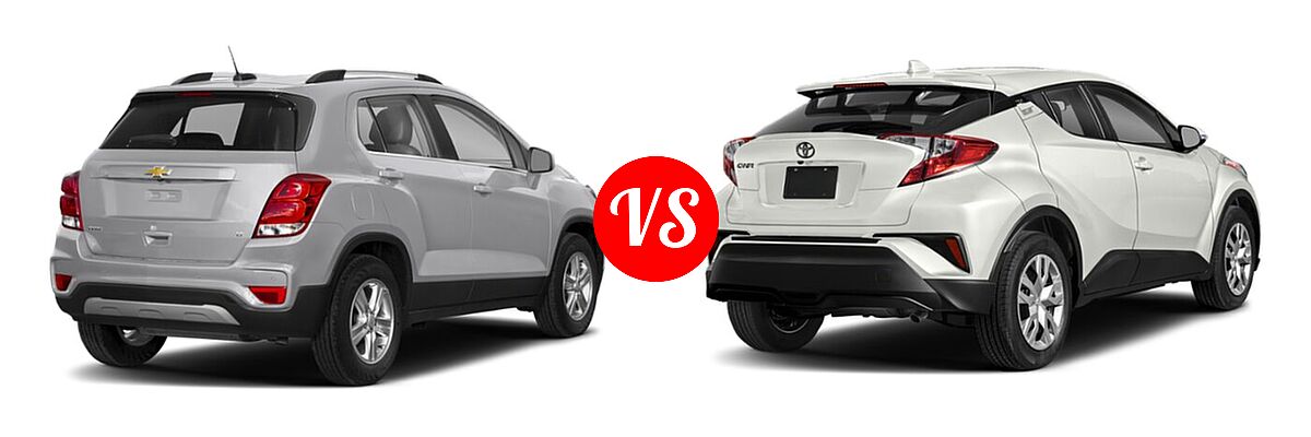 2021 Chevrolet Trax SUV LT vs. 2021 Toyota C-HR SUV LE / Nightshade / XLE - Rear Right Comparison