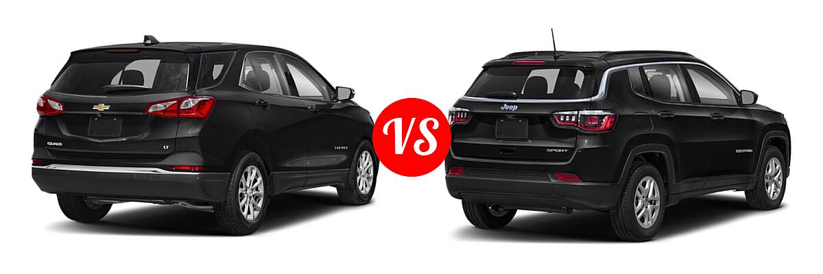 2021 Chevrolet Equinox SUV LT vs. 2021 Jeep Compass SUV Freedom - Rear Right Comparison