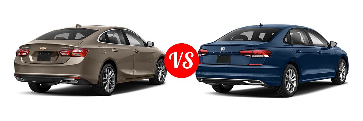2021 Chevrolet Malibu Sedan Premier vs. 2021 Volkswagen Passat Sedan 2.0T R-Line - Rear Right Comparison