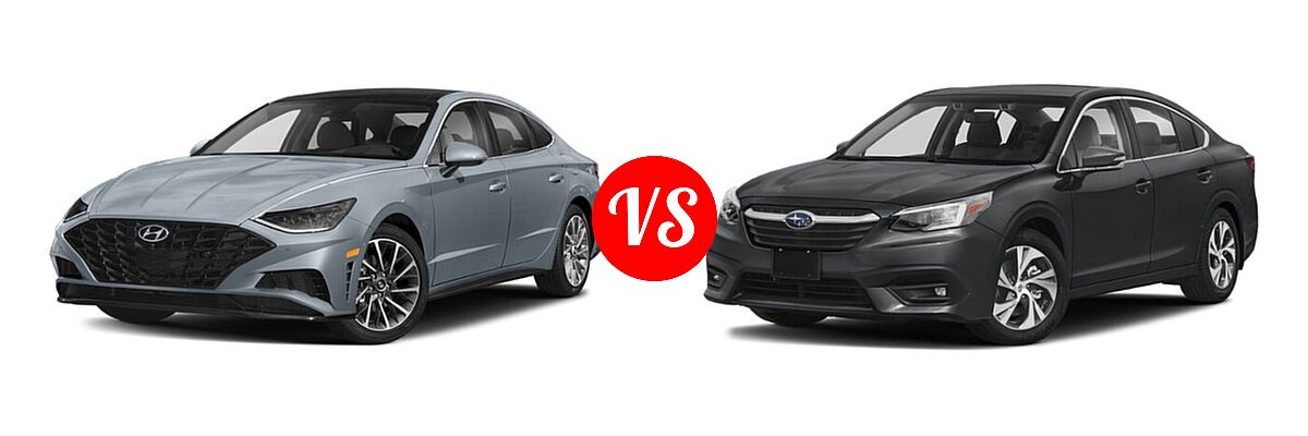 2021 Hyundai Sonata Sedan Limited vs. 2021 Subaru Legacy Sedan Premium - Front Left Comparison