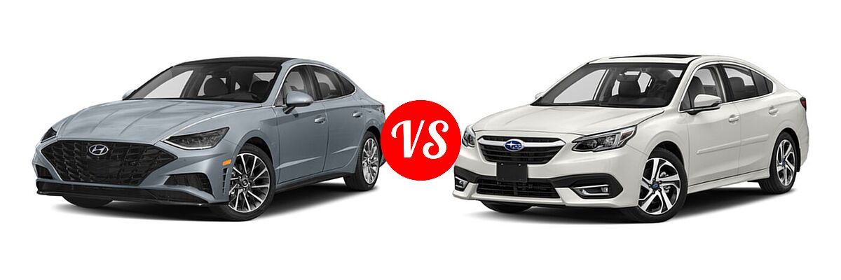 2021 Hyundai Sonata Sedan Limited vs. 2021 Subaru Legacy Sedan Limited - Front Left Comparison