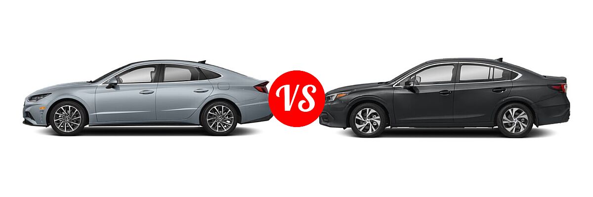 2021 Hyundai Sonata Sedan Limited vs. 2021 Subaru Legacy Sedan Premium - Side Comparison