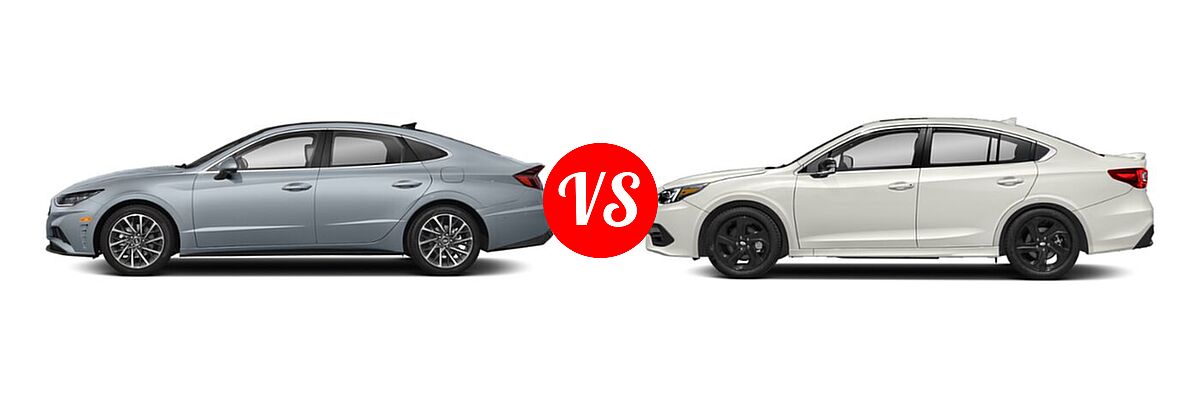 2021 Hyundai Sonata Sedan Limited vs. 2021 Subaru Legacy Sedan Sport - Side Comparison