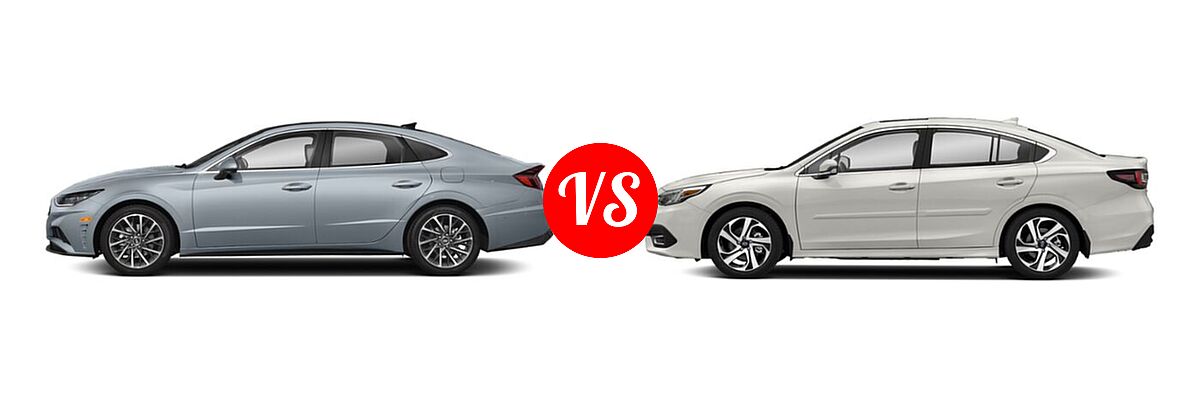 2021 Hyundai Sonata Sedan Limited vs. 2021 Subaru Legacy Sedan Limited - Side Comparison