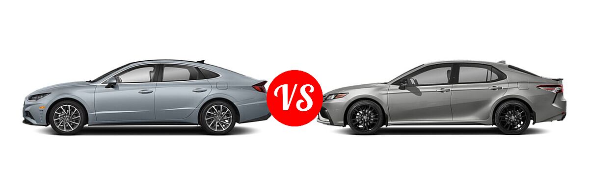 2021 Hyundai Sonata Sedan Limited vs. 2021 Toyota Camry Sedan XSE / XSE V6 - Side Comparison