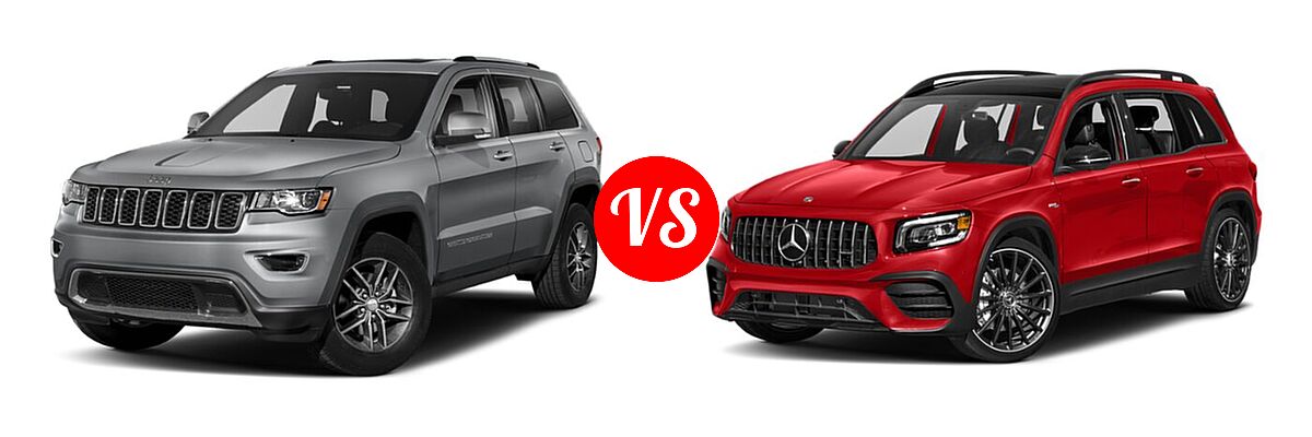 2021 Jeep Grand Cherokee SUV 80th Anniversary / Limited / Limited X vs. 2021 Mercedes-Benz GLB-Class 35 AMG SUV AMG GLB 35 - Front Left Comparison