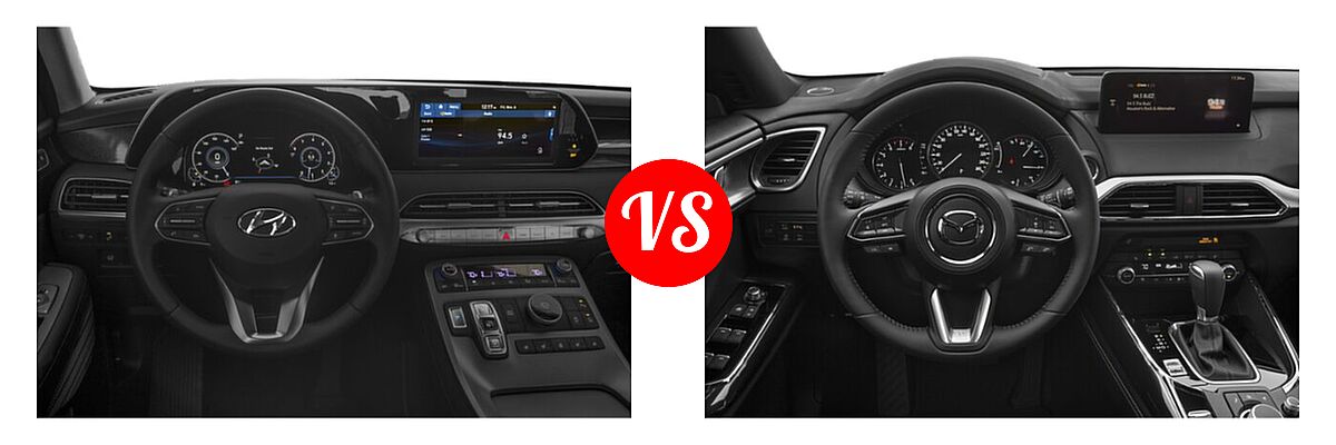 2021 Hyundai Palisade SUV Limited vs. 2021 Mazda CX-9 SUV Grand Touring - Dashboard Comparison