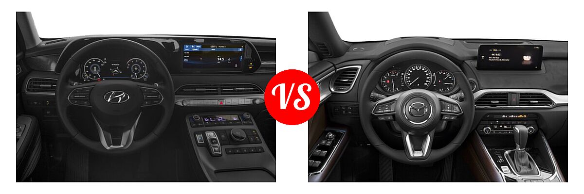 2021 Hyundai Palisade SUV Limited vs. 2021 Mazda CX-9 SUV Signature - Dashboard Comparison