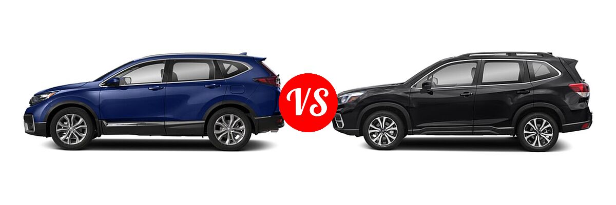2021 Honda CR-V SUV Touring vs. 2021 Subaru Forester SUV Limited - Side Comparison