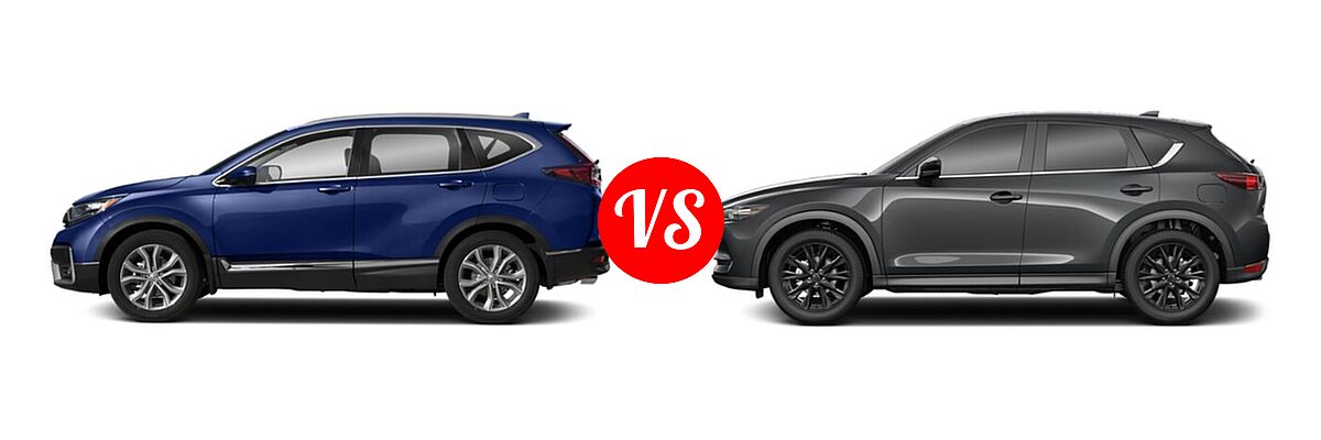 2021 Honda CR-V SUV Touring vs. 2021 Mazda CX-5 SUV Carbon Edition - Side Comparison