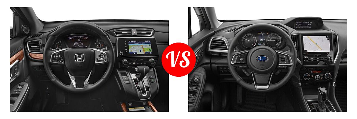2021 Honda CR-V SUV Touring vs. 2021 Subaru Forester SUV Touring - Dashboard Comparison