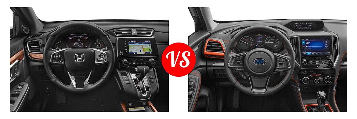 2021 Honda CR-V SUV Touring vs. 2021 Subaru Forester SUV Sport - Dashboard Comparison