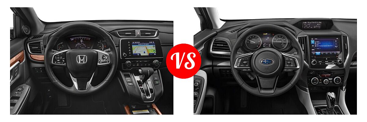 2021 Honda CR-V SUV Touring vs. 2021 Subaru Forester SUV Limited - Dashboard Comparison