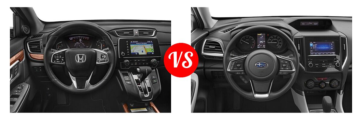 2021 Honda CR-V SUV Touring vs. 2021 Subaru Forester SUV CVT / Premium - Dashboard Comparison