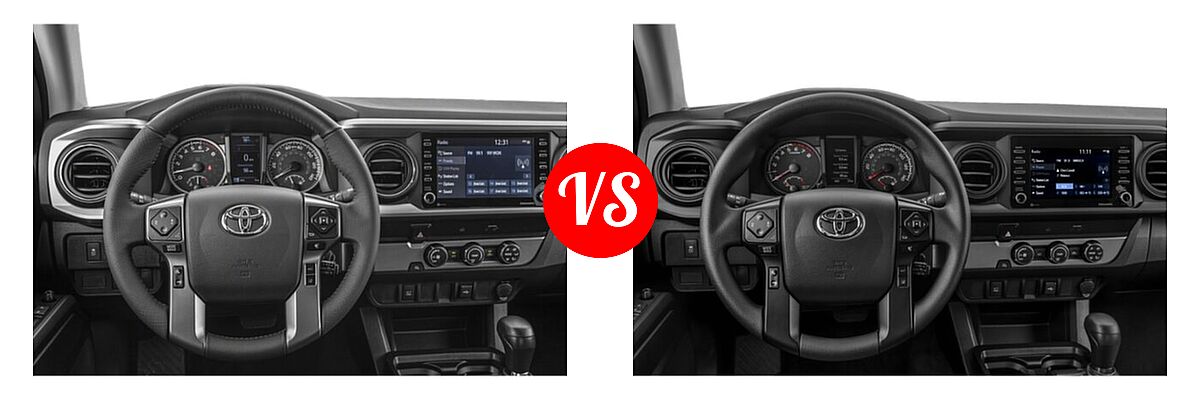 2021 Toyota Tacoma 2WD Pickup SR / SR5 vs. 2022 Toyota Tacoma Pickup SR - Dashboard Comparison