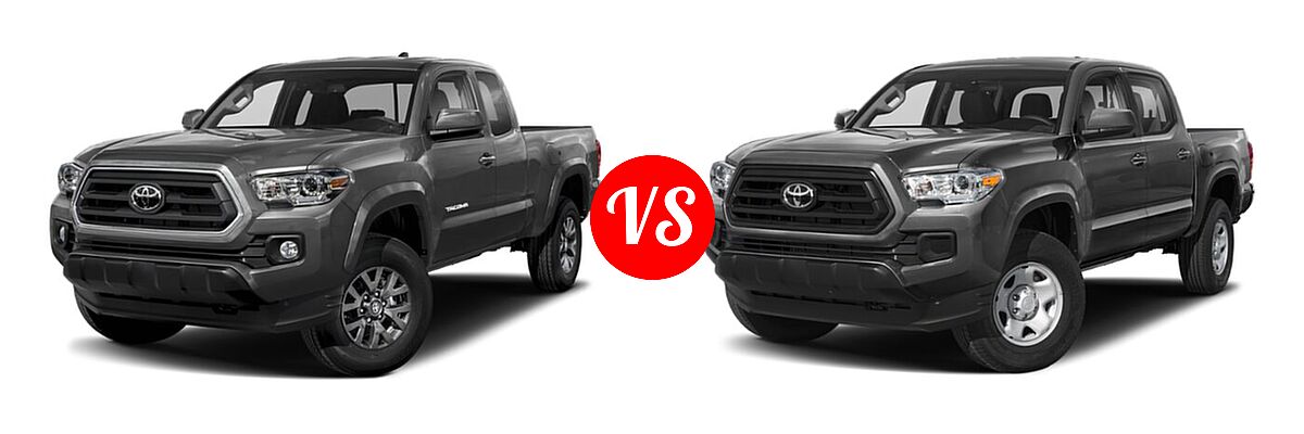 2021 Toyota Tacoma 2WD Pickup SR / SR5 vs. 2022 Toyota Tacoma Pickup Limited / SR - Front Left Comparison